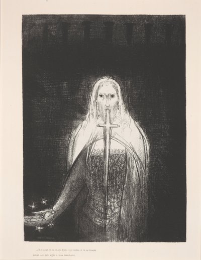 "Ele tinha as sete estrelas na mão direita...", ilustração da série "Apocalypse de Saint-Jean". de Odilon Redon