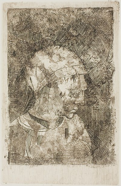 Cabeça de uma jovem rapariga (título do compilador) de Odilon Redon