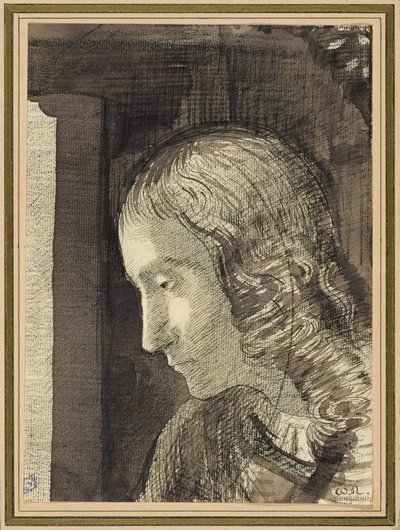 Cabeça voltada para a esquerda de Odilon Redon