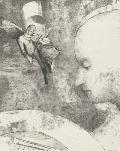 Arte Celestial, 1894 (impressão) de Odilon Redon