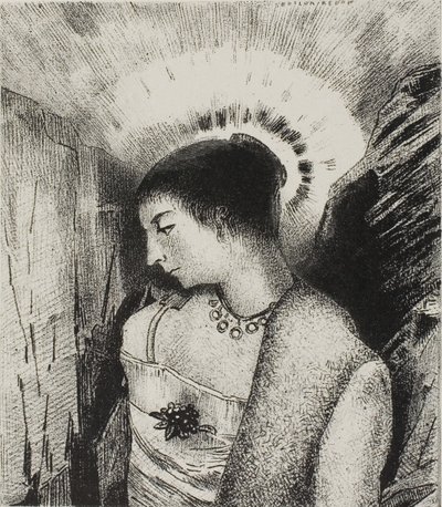 Aqui está a Boa Deusa, a Mãe Idéia das Montanhas, placa 15 de 24 de Odilon Redon