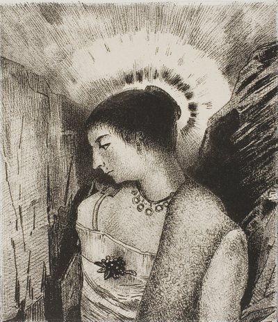 Aqui está a Boa Deusa, a Mãe Idéia das Montanhas, placa 15 de 24 de Odilon Redon