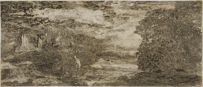 Cavaleiro sob um céu tempestuoso de Odilon Redon