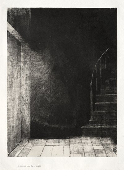 Eu vi um flash de luz, grande e pálido de Odilon Redon
