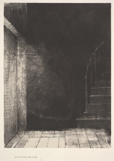 Vi um clarão de luz, grande e pálido, em 1896. de Odilon Redon