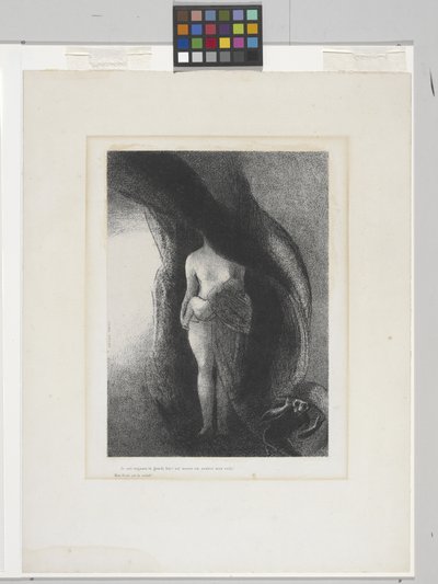 Eu Ainda Sou a Grande Ísis! (litografia em papel de apliques da China) de Odilon Redon
