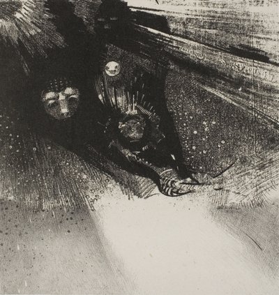 Larvas tão sem sangue e tão hediondos, prato 5 de 6 de Odilon Redon