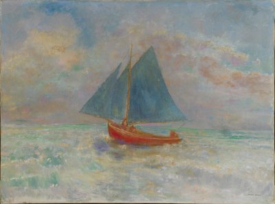O Barco Vermelho O Barco Vermelho, c. 1910. de Odilon Redon