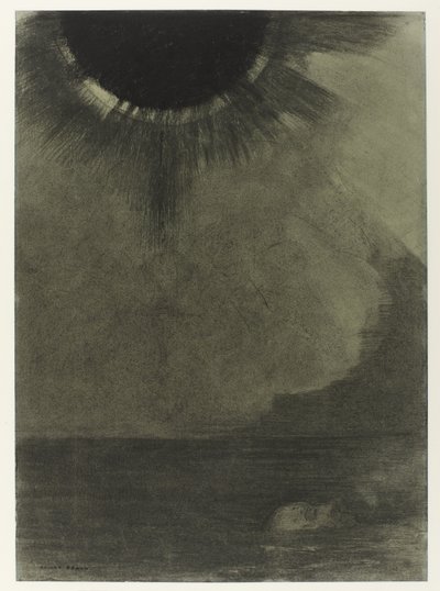 Le Noye Afogando-se em uma água, ao luar de Odilon Redon