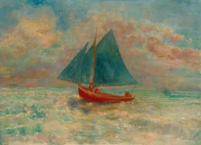 O barco vermelho de Odilon Redon