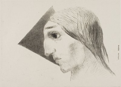 Loucura, prato seis de To Edgar Poe de Odilon Redon