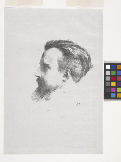 Maurice Denis (litografia em papel volante chinês) de Odilon Redon