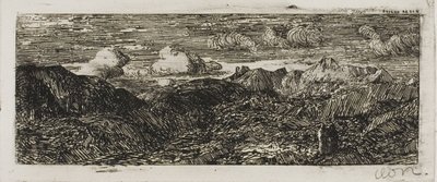 Paisagem montanhosa de Odilon Redon