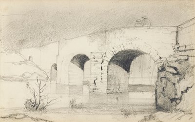 Página de um caderno de desenho, &39;O País Basco&39; de Odilon Redon