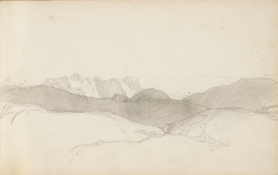 Página de um caderno de desenho, "O País Basco", 1862-63 de Odilon Redon