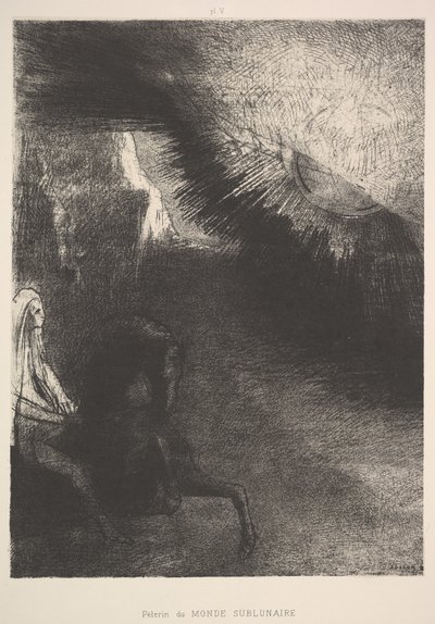 Peregrino de um mundo sublunar, 1891. de Odilon Redon