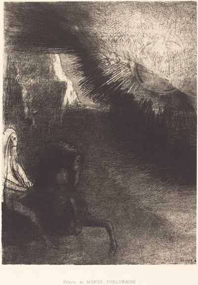 Peregrino do mundo sublunar de Odilon Redon