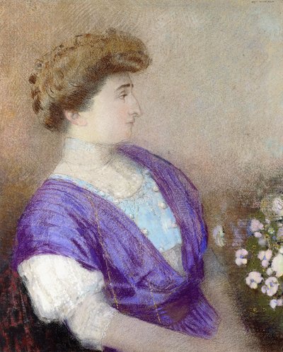 Retrato da Marquesa de Gonet, 1907 de Odilon Redon