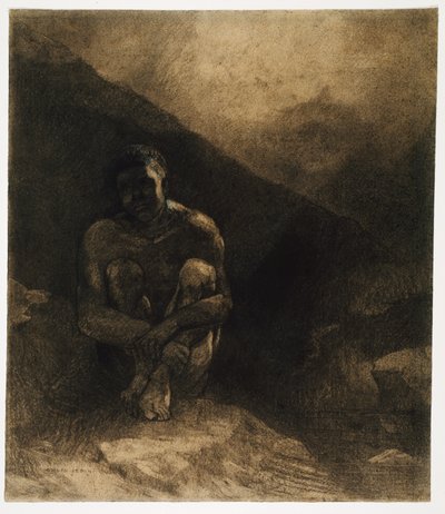 Homem primitivo de Odilon Redon
