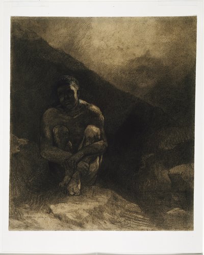 Homem primitivo, 1872 de Odilon Redon