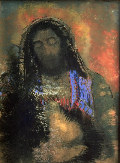 Sagrado Coração, 1910 (pastel sobre papel) de Odilon Redon