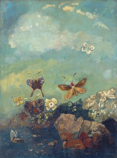 Borboletas. Por volta de 1910 de Odilon Redon