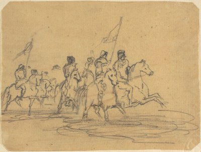 Esboço para a primeira gravura de Redon, O Vau (M. 2) de Odilon Redon
