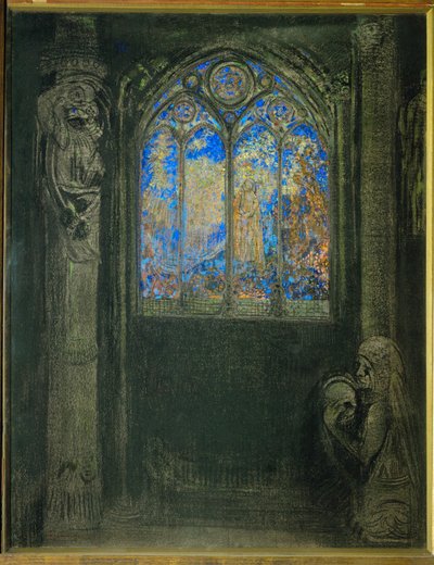 Vitral (guache) de Odilon Redon