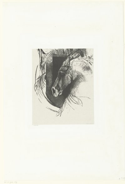 Cavalo de guerra
Le Courcier (título sobre o objecto) de Odilon Redon