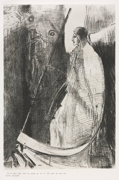O Apocalipse de São João: E Outro Anjo Saiu do Templo ..., 1899. de Odilon Redon