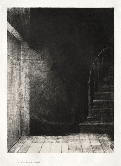 The Haunted House: Nós dois vimos uma grande luz pálida, 1896. de Odilon Redon