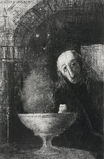 A Busca Infinita, da Noite, 1886 de Odilon Redon