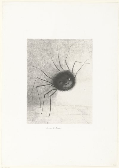 A aranha, 1887 (impressão) de Odilon Redon