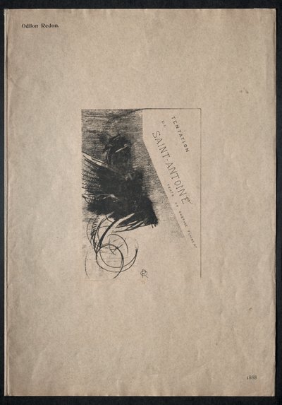 A Tentação de Santo Antônio Primeira Série: Capa, 1888. de Odilon Redon