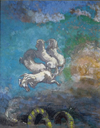 A carruagem de Apollo - Pastel de Odilon Redon