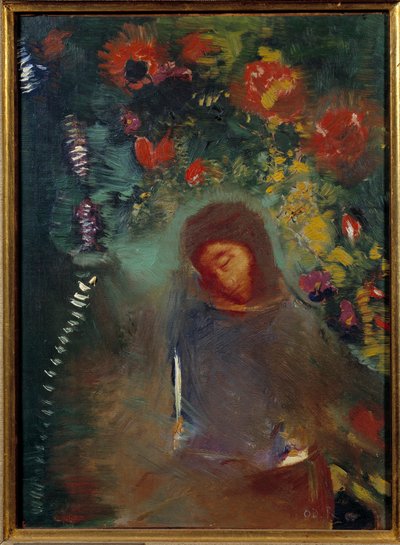 A oração Pintura de Odilon Redon (1840-1916) 1893 Sol. 0,32x0,24 m Bordeaux, Musee des Beaux Arts de Odilon Redon