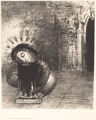 Uma longa crisálida, a cor do sangue de Odilon Redon