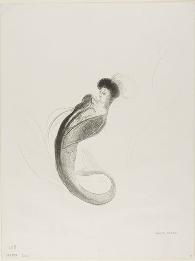 Litografia de teste sem título de Odilon Redon