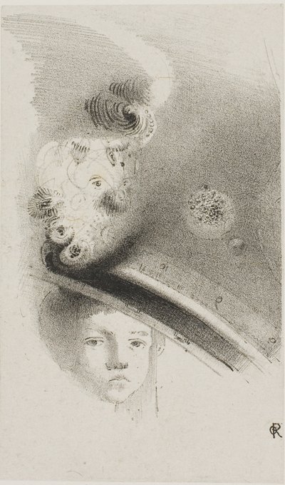 Litografia de teste sem título de Odilon Redon