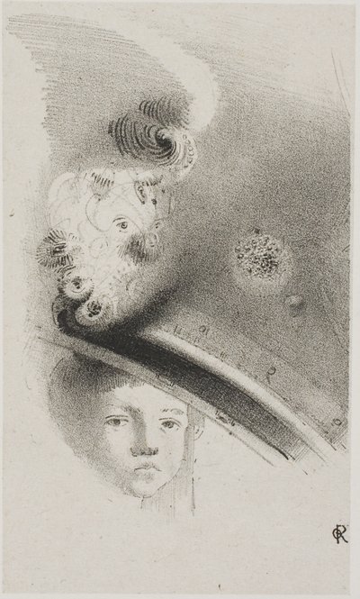 Litografia de teste sem título de Odilon Redon