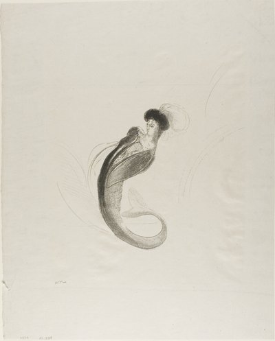 Litografia de teste sem título de Odilon Redon