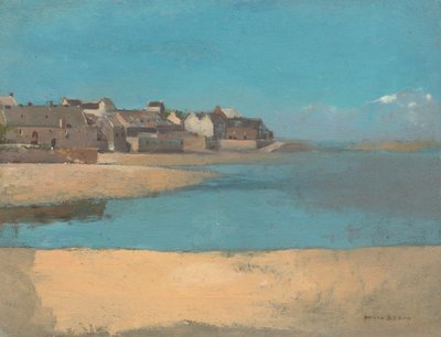 Aldeia à beira-mar na Bretanha de Odilon Redon