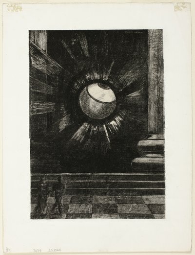 Visão, placa oito de In Dreams de Odilon Redon