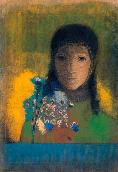 Mulher com Flores Silvestres