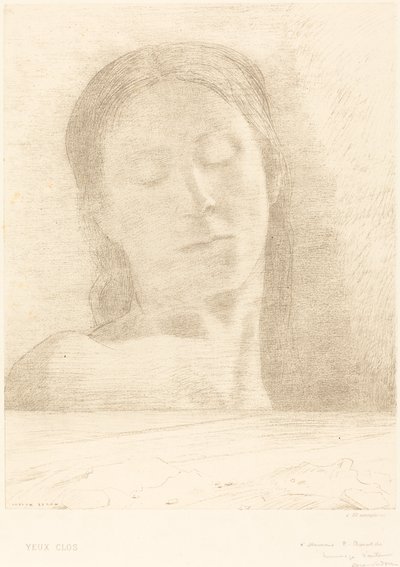 Yeux Clos (Olhos Fechados) de Odilon Redon