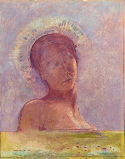Olhos firmes - Olhos fechados - Pintura de Odilon Redon de Odilon Redon
