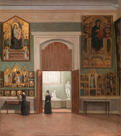 Na Galeria da Academia por Odoardo Borrani de Odoardo Borrani