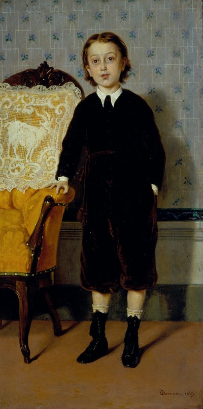 Retrato de uma criança de Odoardo Borrani