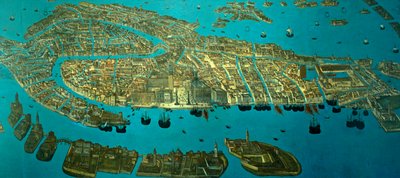 Plano de Veneza (aguarela sobre papel) de Odoardo Fialetti