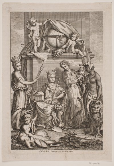 Alegoria das quatro partes do mundo de Odvardt Helmoldt de Lode